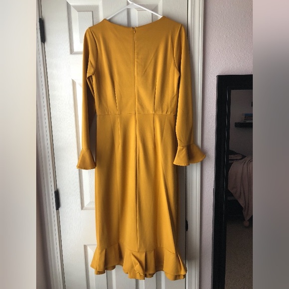 •SOLD• Dainty Jewells Midi Dress w/ Ruffles - Picture 2 of 4